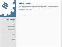 Tablet Screenshot of manager.pgxn.org